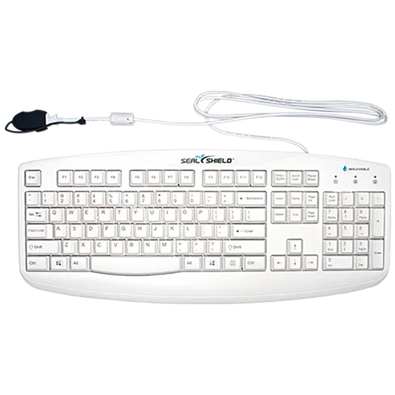 Seal Shield Seal Storm Washable Wired Membrane Keyboard - White (STWK503)