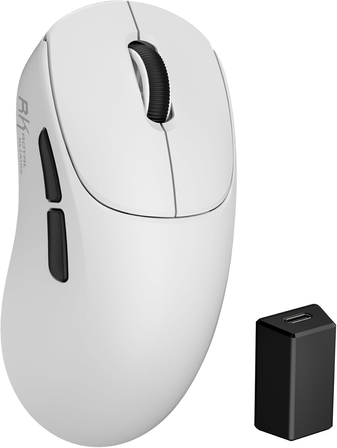 RK ROYAL KLUDGE MG5 8K Wireless Gaming Mouse, 42K DPI PAW3950 Sensor, 56g Lightweight Ergonomic Mouse, Dual 8000Hz Polling Rate, White
