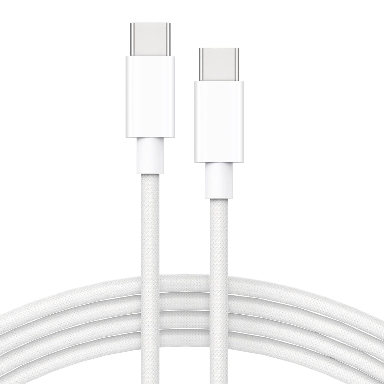 100W USB C to USB C Cable 1M USBC to USBC PD Fast Charging Type C Charger Cable for iPhone 17 Pro Max, MacBook Pro, iPad, Dell, Matebook white