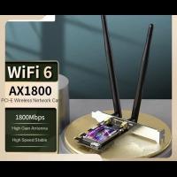 PCIE wireless network card Gigabit 1800 Mbps + Bluetooth two-in-one WiFi6 high-speed game wireless adapter 