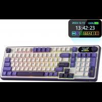 RK ROYAL KLUDGE S98 Mechanical Keyboard w/Smart Display & Knob, 96% RGB Wireless Gaming Keyboard BT/2.4G/USB-C, Hot Swappable, Software Support, Silen