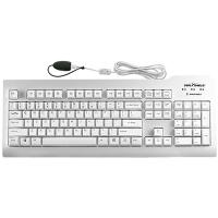 Seal Shield Seal Clean Glow Waterproof Wired Membrane Backlit Keyboard with Key Lock and USB Extension Cable - White (SSWKSV207GL)