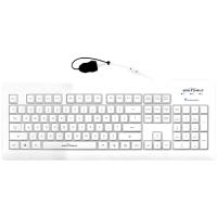 Seal Shield Seal Clean Waterproof Wired Membrane Keyboard with Key Lock and Quick Connect USB Cable - White (SSWKSV207)
