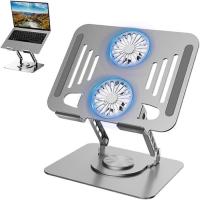 Adjustable Laptop Stand for Desk, Ergonomic Notebook Holder, Ventilated Airflow, Space Saving for Home Office & Dorm（Silver）