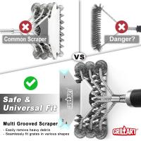Outdoor-Tools-GRILLART-Grill-Brush-Bristle-Free-SteamWizards-BBQ-Replaceable-Cleaning-Head-Unique-Seamless-Fit-Scraper-Tool-for-Cast-Iron-Stainless-Steel-Grates-4
