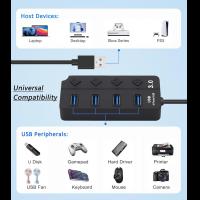 USB-Hubs-USB-Hub-3-0-4-Port-High-Speed-Splitter-30cm-USB-Expansion-Hub-for-Laptop-Desktop-PC-Black-6