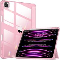 Case for iPad Pro 12.9 Inch (6th/5th/4th/3rd Generation, 2022/2021/2020/2018) - Pencil Holder + Auto Sleep/Wake + Camera Protection Pink