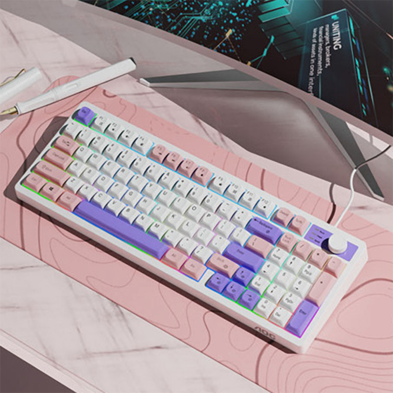 AOC K120 95 Keys RGB Wired Mechanical Gaming Keyboard - Purple (KM-K120-PURPLE)
