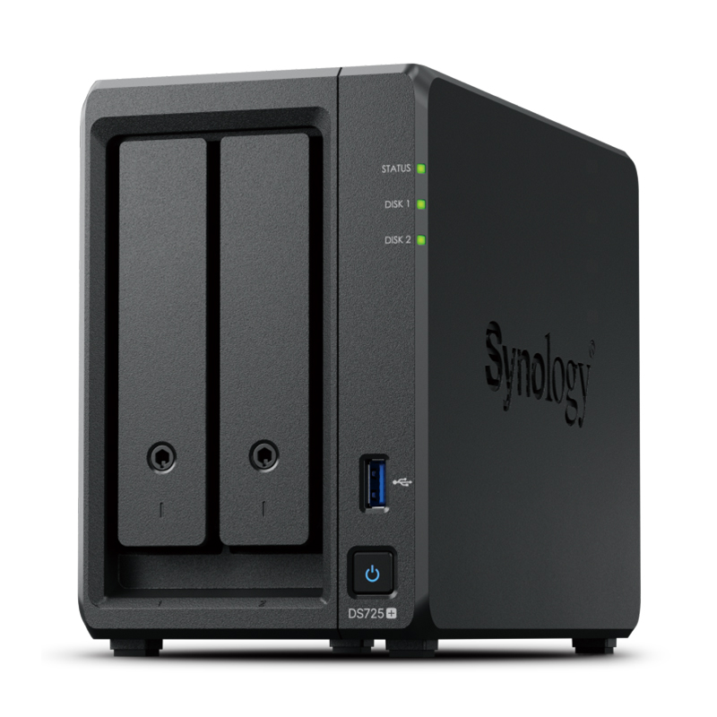 Synology DiskStation 2 Bay AMD Ryzen R1600 3.5in 4GB RAM NAS (DS725+)
