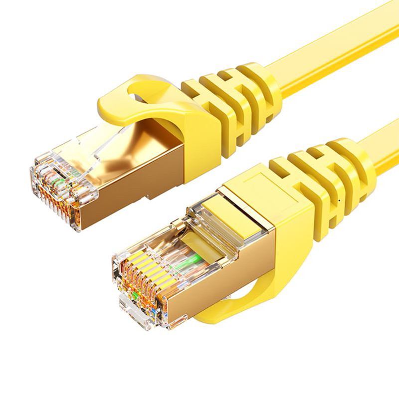 8Ware CAT7 UTP RJ45 Patch Cord Snagless Flat Network Cable - 10m Yellow (CAT7-F-10YEL)