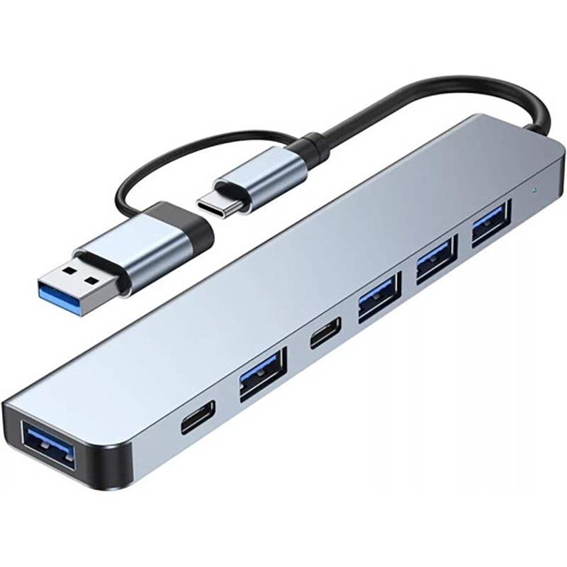 Generic 7 in 1 USB Type C + USB 3.0 Hub (HUB-TC+USB-7IN1)