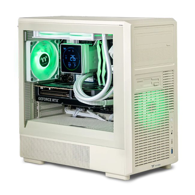 Thermaltake Gaming System Retro AMD 7500F RTX 5060 B650 WIFI 1TB SSD 32GB RAM W11H Gaming PC (CA-4L2-00SQWA-01)