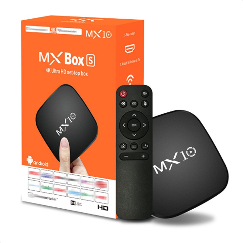 Android 10 Smart TV Box Dual-Band Wi-Fi and Bluetooth 4K UHD Streaming Google Voice Assistant