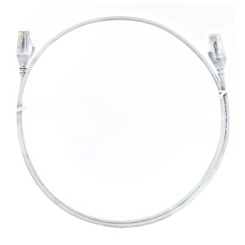 8ware CAT6 Ultra Thin Slim Network Cable 5m/500cm - White (CAT6THINWH-5M)
