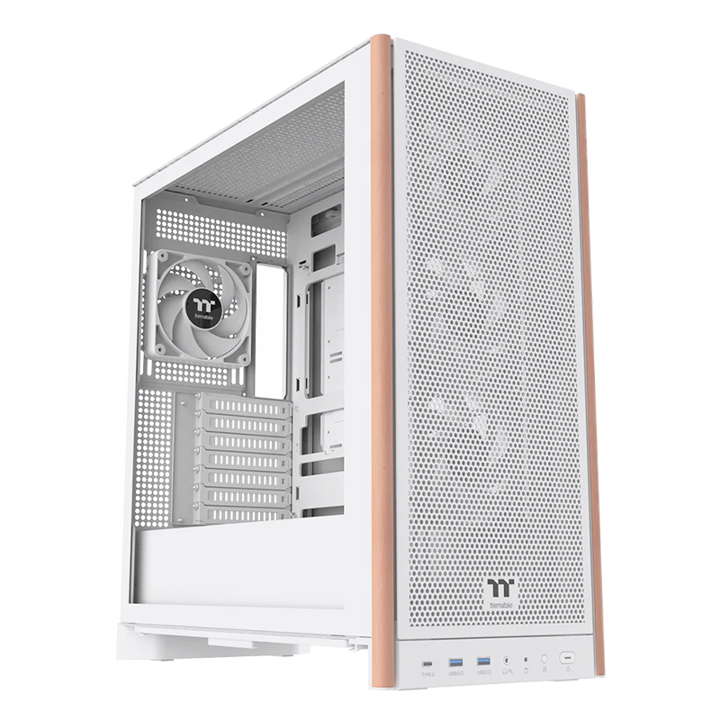 Thermaltake S370 WS Mesh Tempered Glass Mid-Tower ATX Case - Snow Wood Edition (CA-11J-00M6WN-00)