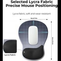 Silicone Gel Mouse Pad with Wrist Rest,Non-Slip Base for Gaming and Office