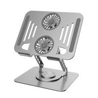 Laptop-Accessories-Generic-Silver-Dual-360-Ergonomic-Rotating-Laptop-Stand-Holder-with-Fans-LAP-Stand-286-Sliver-2