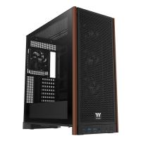Thermaltake S370 WS Mesh Tempered Glass Mid-Tower ATX Case - Black Wood Edition (CA-11J-00M1WN-00)