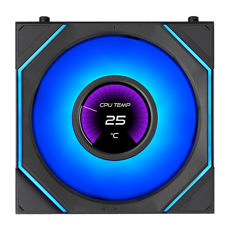 Lian Li Uni Fan SL Infinity 1.8in LCD Flex 2.4GHz Wireless 120mm ARGB Fan - Black (12SLIND1F1B)
