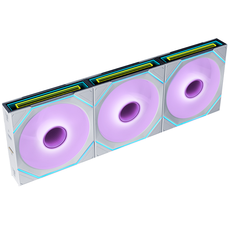 Lian Li Uni Fan SL Infinity Flex 2.4GHz Wireless 120mm Reverse Blade ARGB Fan 3 Pack - White (12RSLIN1F3W)