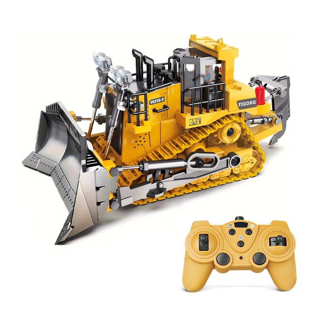 Remote Control Excavator Bulldozer Toy 2.4G 9 Channel RC Front Loader Tractor AU