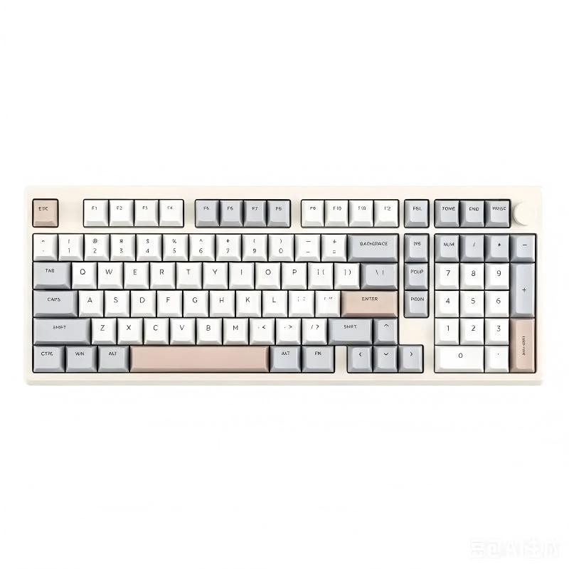 EPOMAKER Galaxy100 Gaming Keyboard, Aluminum Mechanical Keyboard with Numpad, USB-C/BT5.0/2.4Ghz Programmable Keyboard (Grey, Marble White Switch)