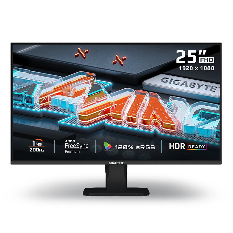 Gigabyte 24.5in FHD SS IPS Edge 200Hz FreeSync Premium Gaming Monitor (GS25F2-AU) - OPENED BOX 91232