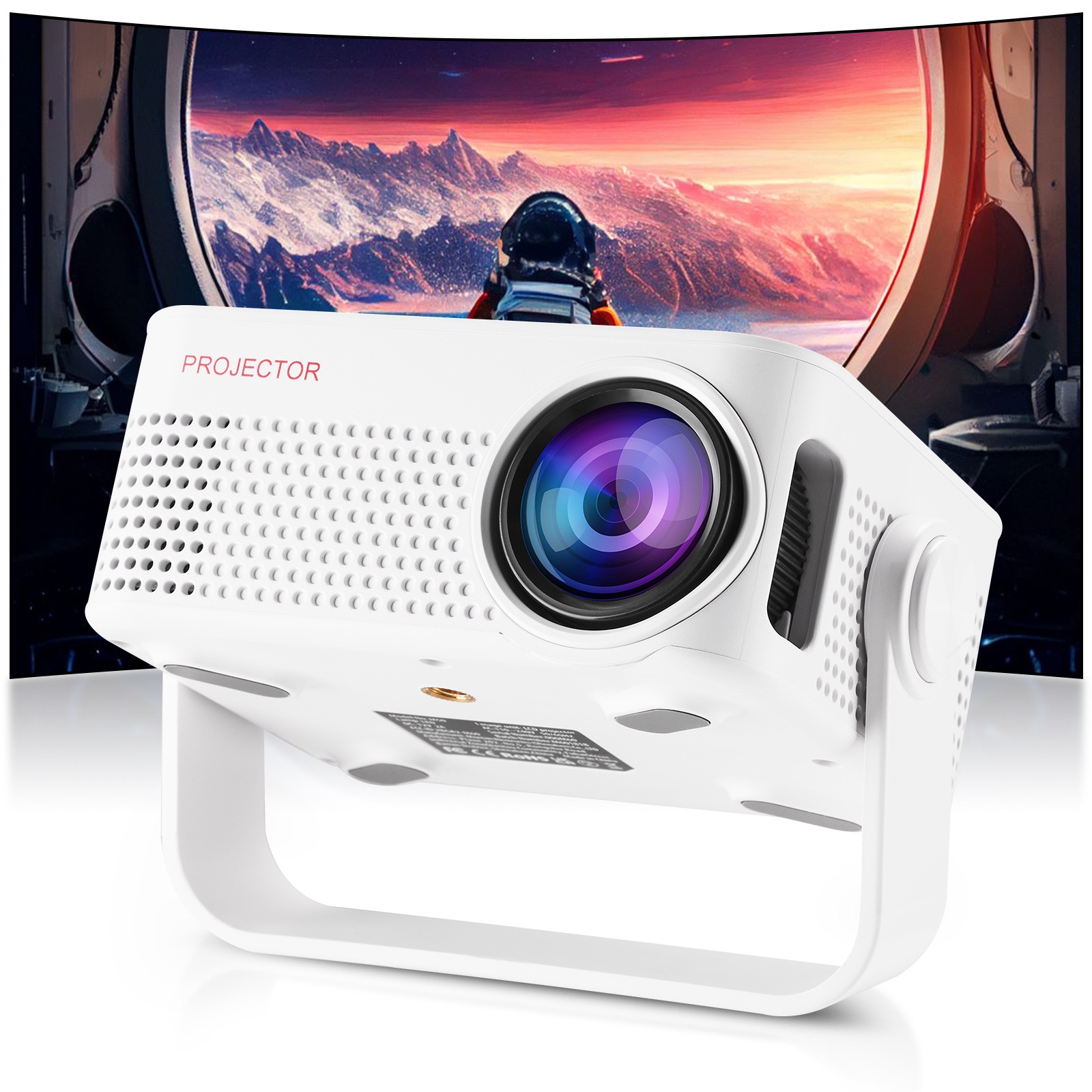 M50 Portable Projector  1080P Full HD Mini Home Projector with WiFi Wireless Screen Cast  3D Supported Compact Home Theater Projector
