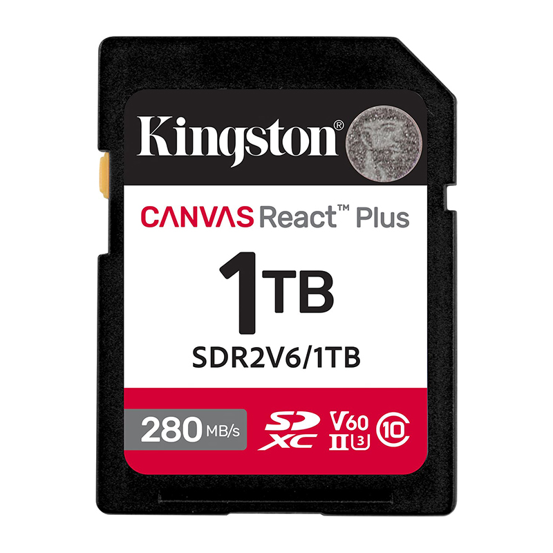 Kingston 1TB Canvas React Plus V60 SD Card (SDR2V6/1TB)