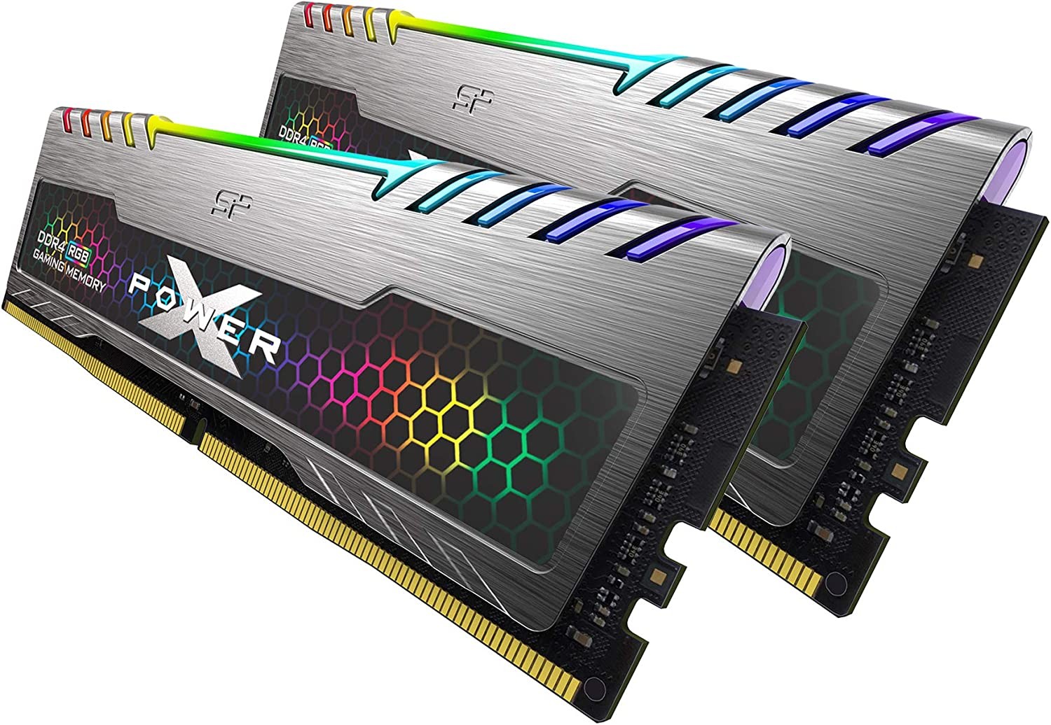 Silicon Power 32GB (2x16GB) 3600MT/s Turbine Gaming Desktop Memory RGB DDR4 RAM - SP032GXLZU360BDB