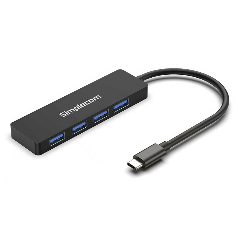Simplecom SuperSpeed USB-C to 4-Port USB-A USB 3.2 Gen1 Hub (CH360)