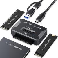 Enclosures-Docking-USB-3-2-Gen2-10Gbps-M-2-SSD-Enclosure-Dual-Protocol-NVMe-SATA-Adapter-Fits-2230-2242-2260-2280-22110-M-2-Drives-2-5-Inch-SATA-HDD-SSD-1