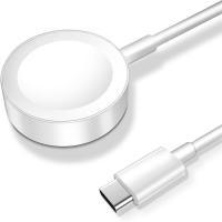USB-C Magnetic Watch Charging Cable Fast Wireless Charger Cord Compatible with Apple Watch Ultra SE SE2 Series 2-10 1M White Replacement Charger