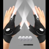 LED Flashlight Gloves, Gifts for Men Dad Him Boyfriend Husband, Cool Gadget Hands-Free Finger Lights for Camping Fishing Repairing, Fathers Day Christ