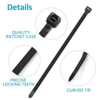 Outdoor-Tools-12-Inch-Zip-Ties-Cable-Ties-Black-100-Pack-Heavy-Duty-Zip-Ties-40LB-UV-Resistant-Nylon-Wire-Ties-Self-Locking-Plastic-Cable-Ties-for-Electrical-Ga-3
