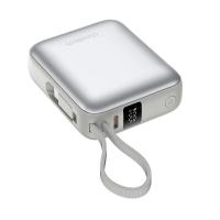 Choetech PowerLeap 10000mAh 35W Built-in USB-C Cable Mini Power Bank - Silver (CTB832SL)