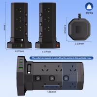 Powerboards-and-Adapters-17-in-1-Surge-Protected-Tower-Power-Board-3M-Extension-Cord-Individual-Switches-12-AC-Outlets-USB-Ports-2400W-Power-Strip-for-Home-Office-Dorm-5