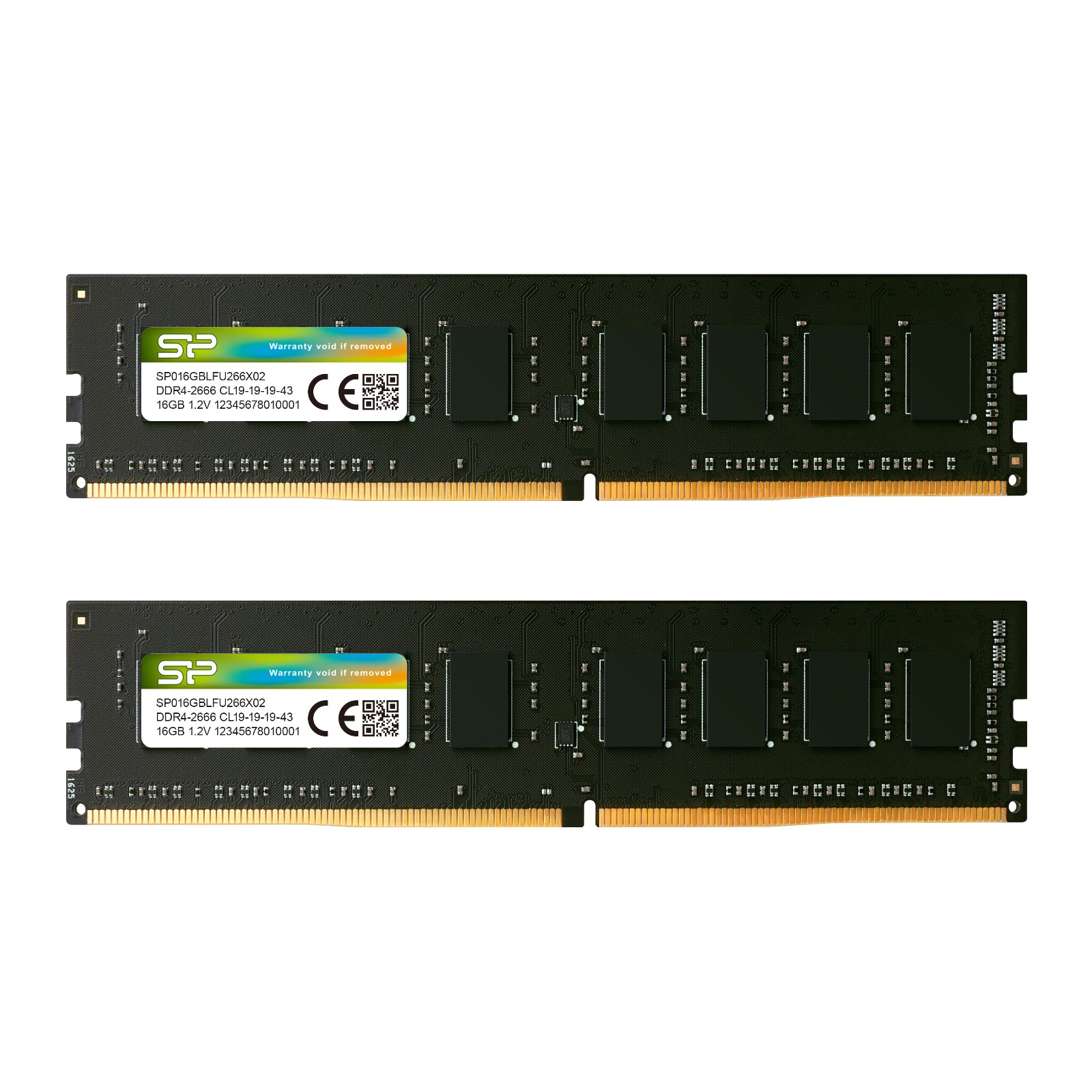 SP Silicon Power 32GB(2*16GB) CL19 UDIMM 2666MT/s DDR4 RAM Dual Desktop Memory - SP032GBLFU266X22