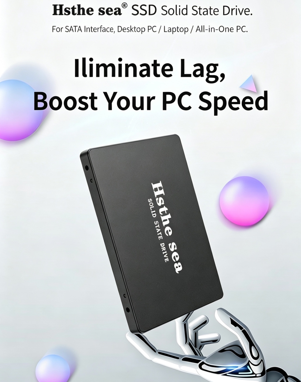 SSD Hard Drive 256GB 2.5 Inch  SATA3  Fast Upgrade SSD for laptops  desktops  and all-in-one PCs 