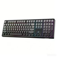 EPOMAKER TH108 Full Size Mechanical Keyboard, Wireless Gaming Keyboard, 108 Keys, Hot Swap, Custom Driver, RGB Backlight (Black, Creamy Jade)