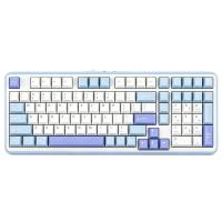 EPOMAKER TH99 Tri-Mode Wireless Mechanical Keyboard, Hot Swappable Custom Keyboard, for PC/Mac/Office/Gaming (White Blue, Creamy Jade)