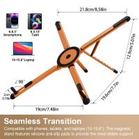 Laptop-Accessories-3-in-1-Portable-Laptop-Stand-with-Magnetic-Phone-Holder-Orange-Augearix-2