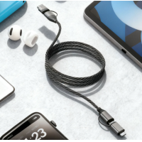 Mobile-Phones-Digital-VRORKV-4-in-1-Detachable-88W-PD-USB-C-Braided-Charging-Cable-1M-USB-A-Lighting-Connector-for-Phones-Laptops-Car-Use-33