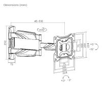 TV-Wall-Mount-Stand-Brateck-Elegant-Full-Motion-TV-Wall-Mount-For-23in-42in-up-to-35Kg-LPA50-223-1