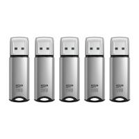 USB-Flash-Drives-Silicon-Power-128GB-Marvel-M02-USB-3-2-Gen-1-Flash-Drive-Silver-5-Pack-S5128GBUF3M02V1SAD-10