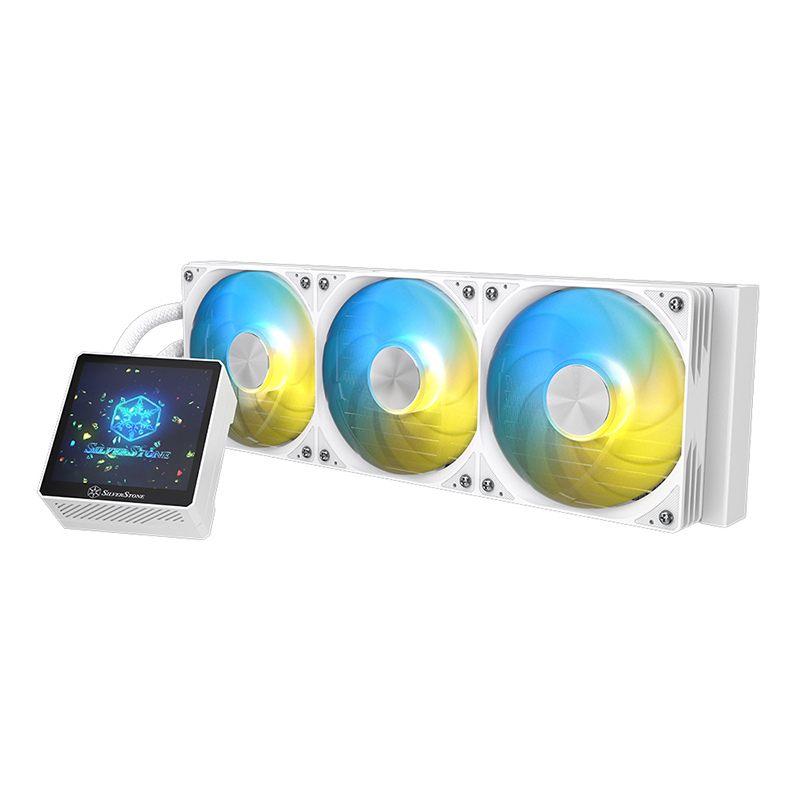 SilverStone Frost Knight 360 Elite LCD Max 360mm ARGB Liquid CPU Cooler - White (SST-FK360ELMW-ARGB)