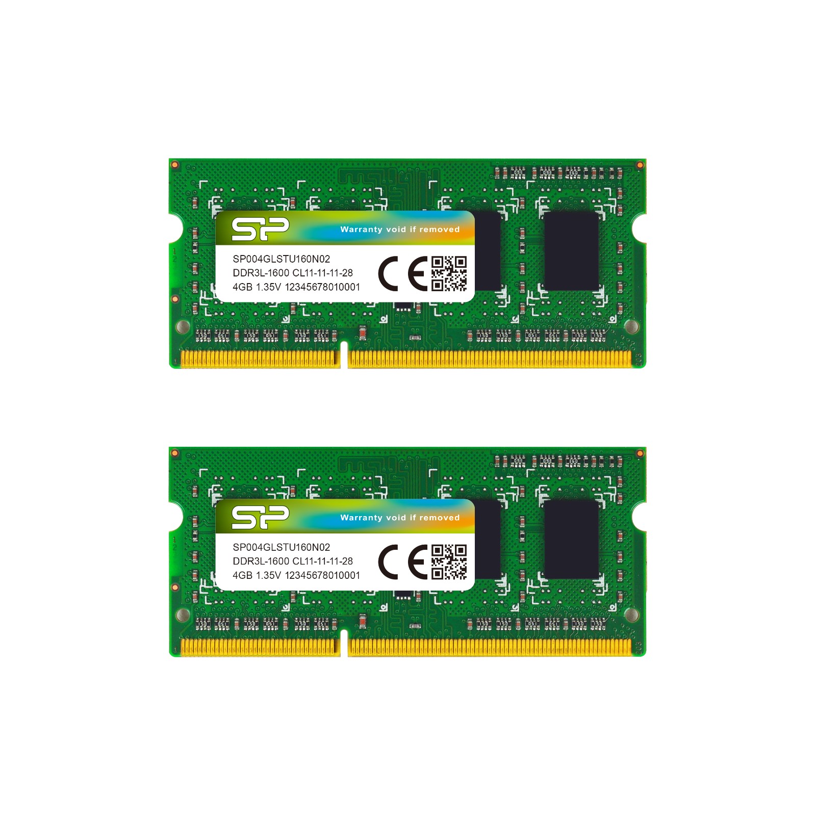 Silicon Power 8GB (2x4G) DDR3L 1600MT/s PC3-12800 1.35V CL11 SODIMM RAM - SP008GLSTU160N22