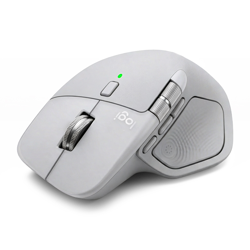 Logitech MX Master 4 for Mac Wireless Mouse - White Silver (910-007578)