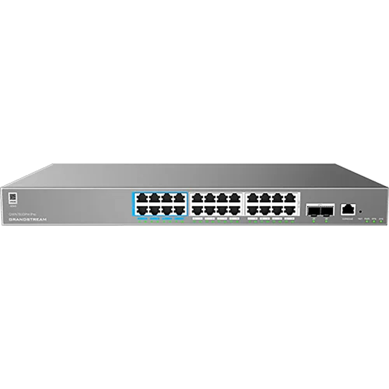 Grandstream GWN7803PH PRO 24 Port Gigabit Ethernet + 2 SFP+ Enterprise Layer 2++ Managed PoE Network Switch (GWN7803PHPRO)