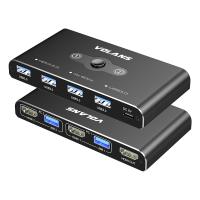 KVM-Switches-Volans-Dual-HDMI-2-0-4K-60Hz-KVM-Switch-with-4-x-USB-3-0-Hub-VL-KVM3-2